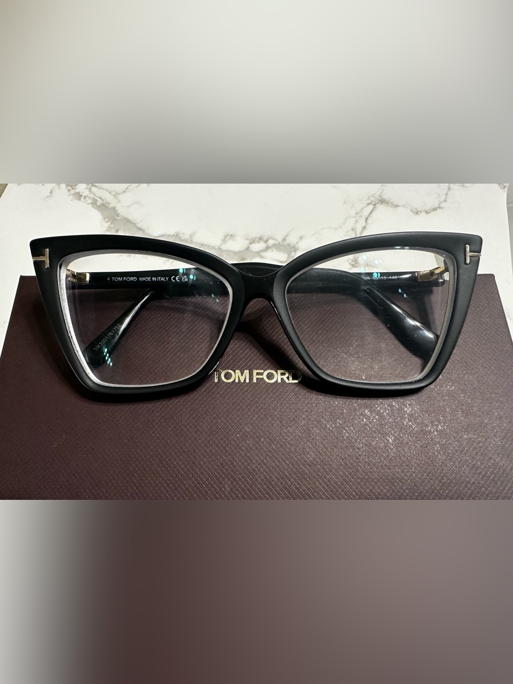 Tom Ford Black Women's Oversized Cat-Eye Glasses